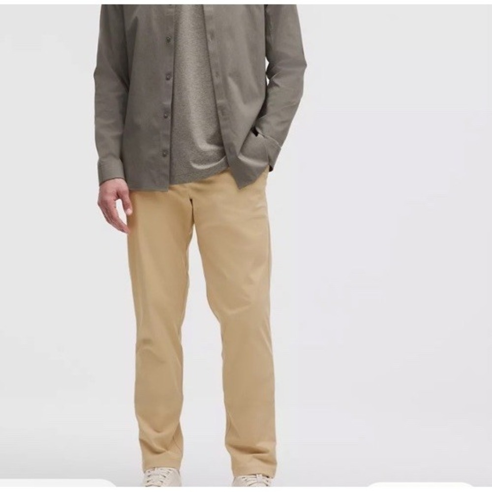 Lululemon‎ Pants Men's 36 X 27.5" Khaki ABC Warpstreme Performance 5 Pocket